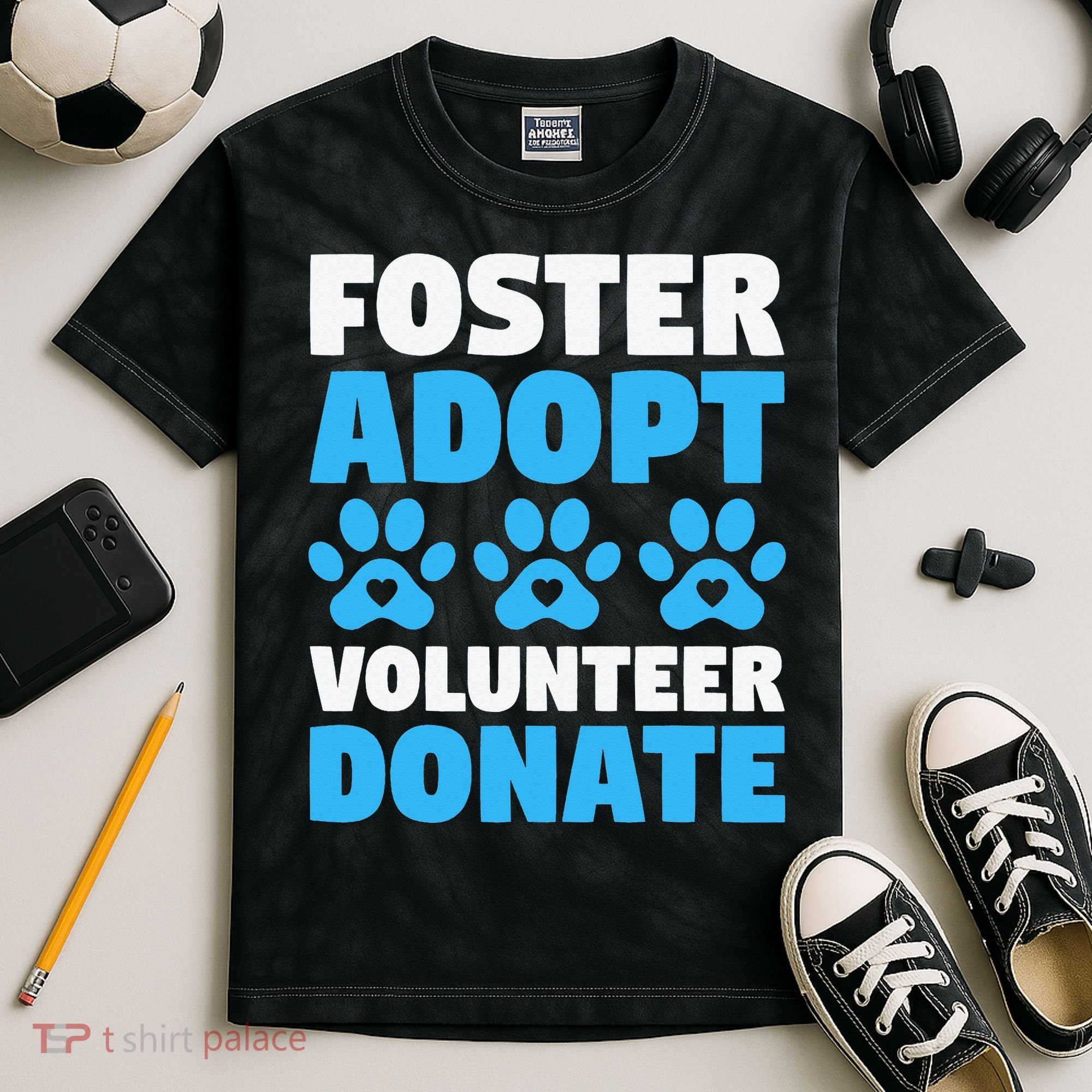 Foster Adopt Volunteer Donate Animal Rescue Shelter Dog Cat Kids Tie-Dye T-Shirt