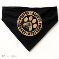Foster. Adopt. Volunteer. Donate. Animal Rescue Dog USA-Made Doggie Bandana thumb 0