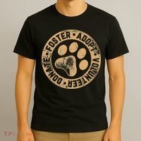 Foster. Adopt. Volunteer. Donate. Animal Rescue Dog T-Shirt thumb 3