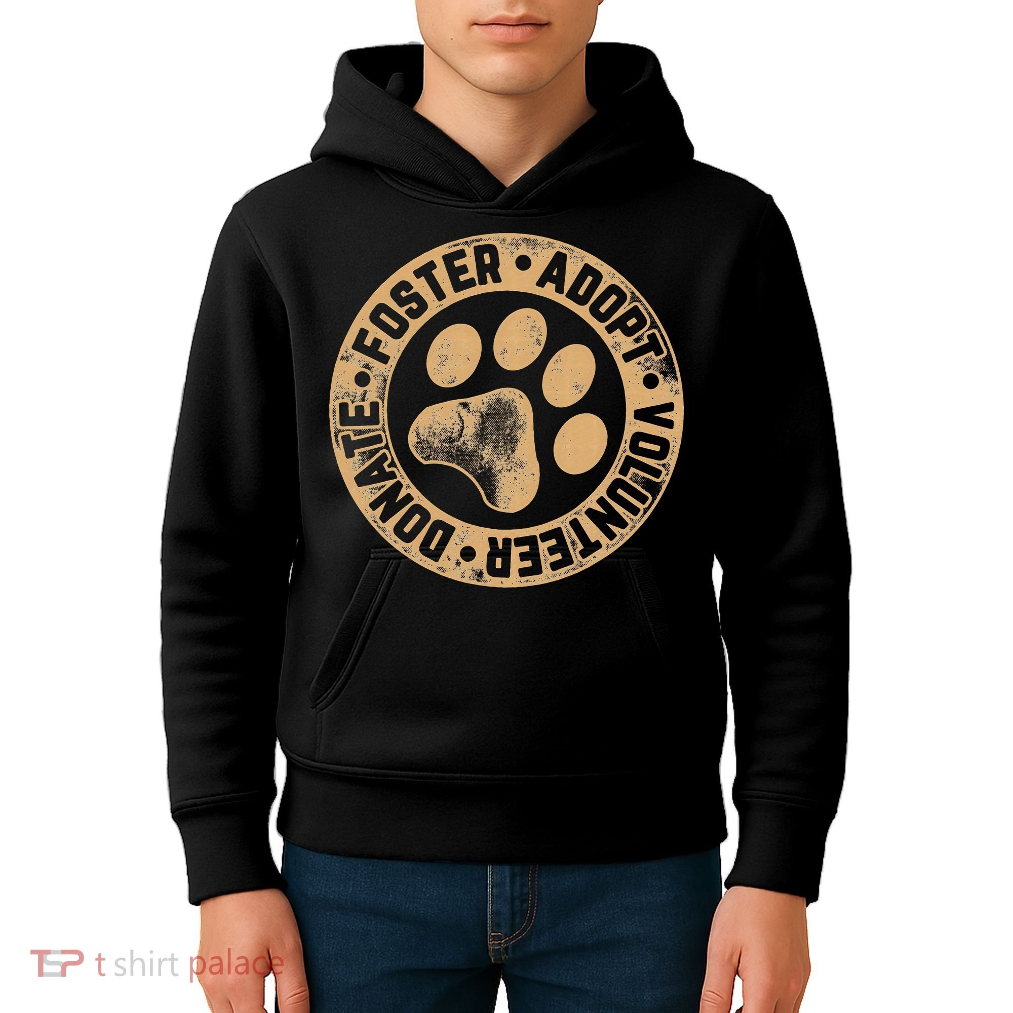 Foster. Adopt. Volunteer. Donate. Animal Rescue Dog Kids Hoodie