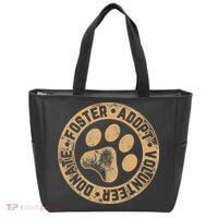 Foster. Adopt. Volunteer. Donate. Animal Rescue Dog Tote Bag thumb 0
