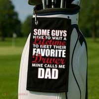 Favorite Driver Calls Me Dad Golf Towel thumb 2