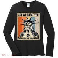 Funny Are We Great Yet Cause I Just Feel Embarrassed Women's Long Sleeve Shirt thumb 0