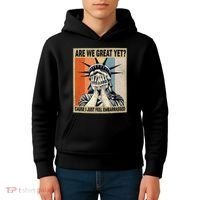 Funny Are We Great Yet Cause I Just Feel Embarrassed Kids Hoodie thumb 4