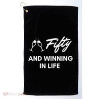 Fifty And Winning In Life Golf Towel thumb 0