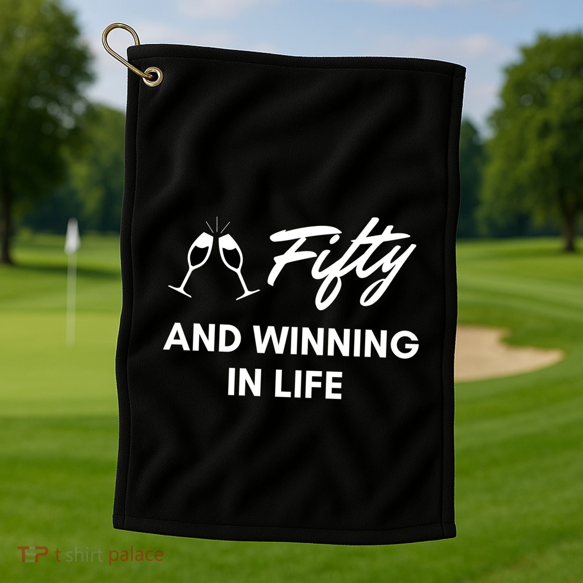 Fifty And Winning In Life Golf Towel