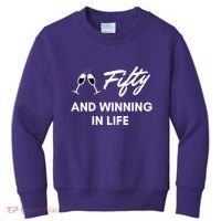 Fifty And Winning In Life Kids Sweatshirt thumb 0
