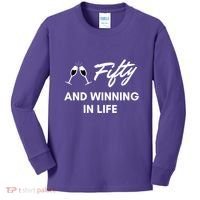 Fifty And Winning In Life Kids Long Sleeve Shirt thumb 0