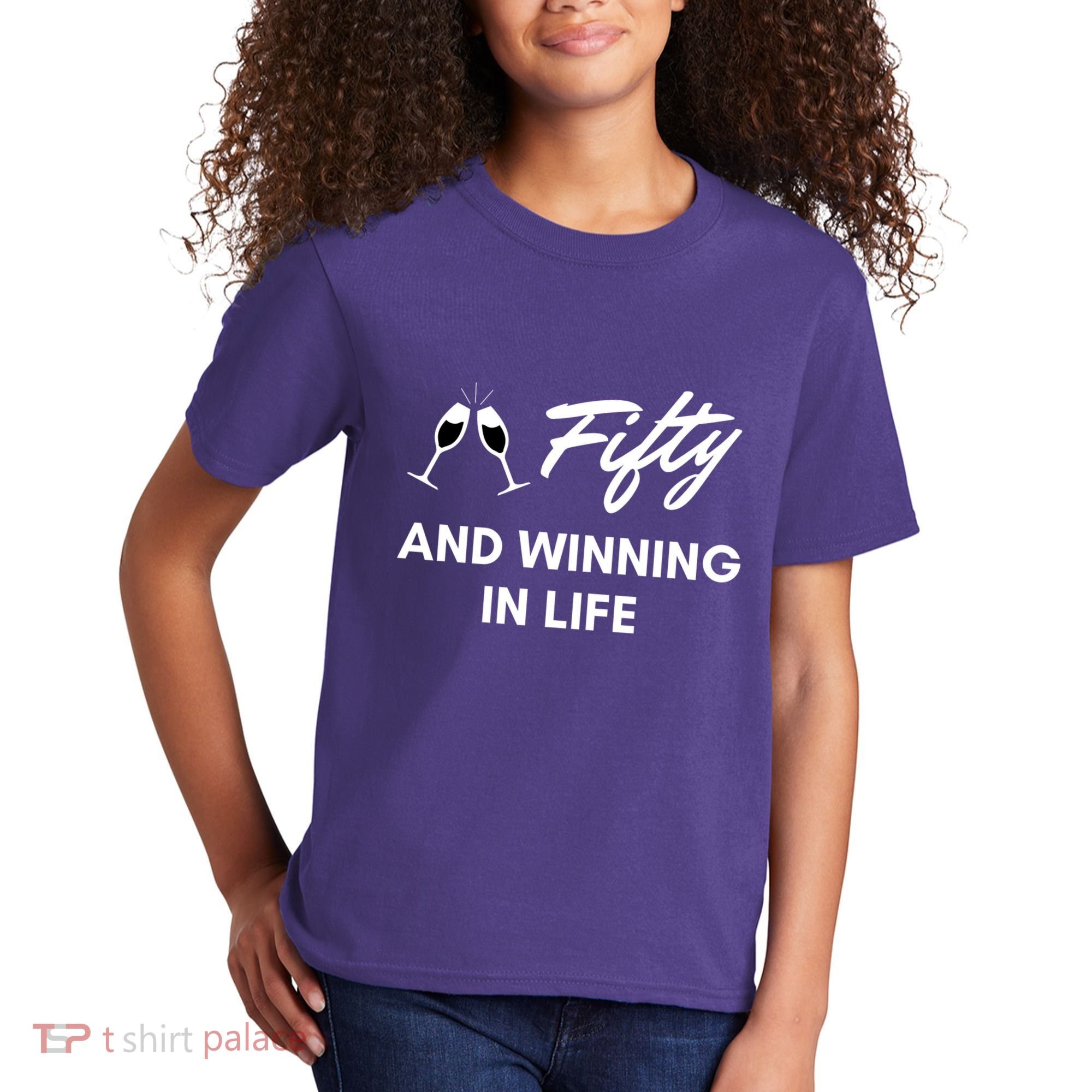 Fifty And Winning In Life Kids T-Shirt