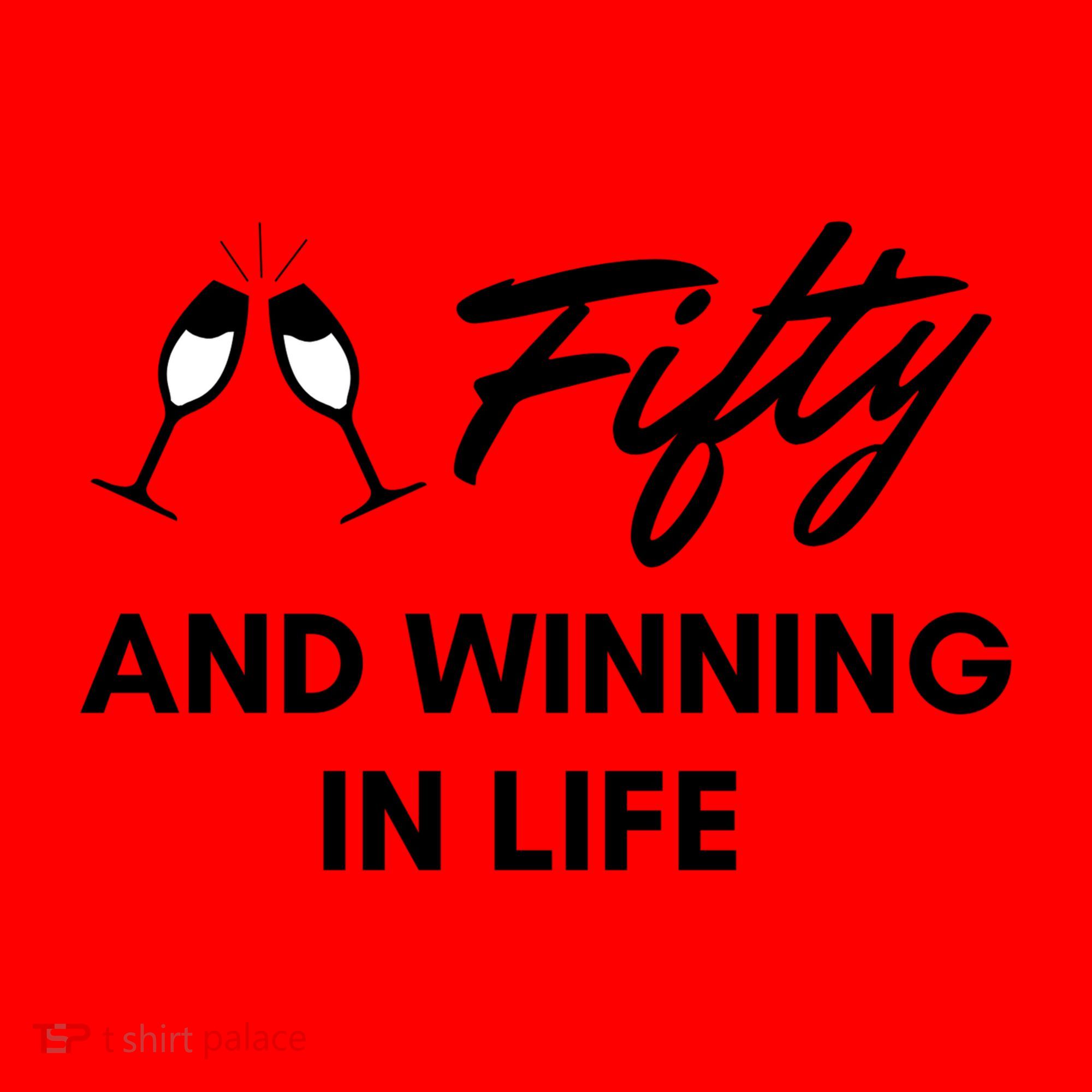 Fifty And Winning In Life Santa Hat
