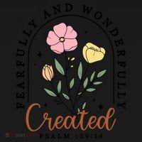 Fearfully And Wonderfully Christian Floral Coaster thumb 2