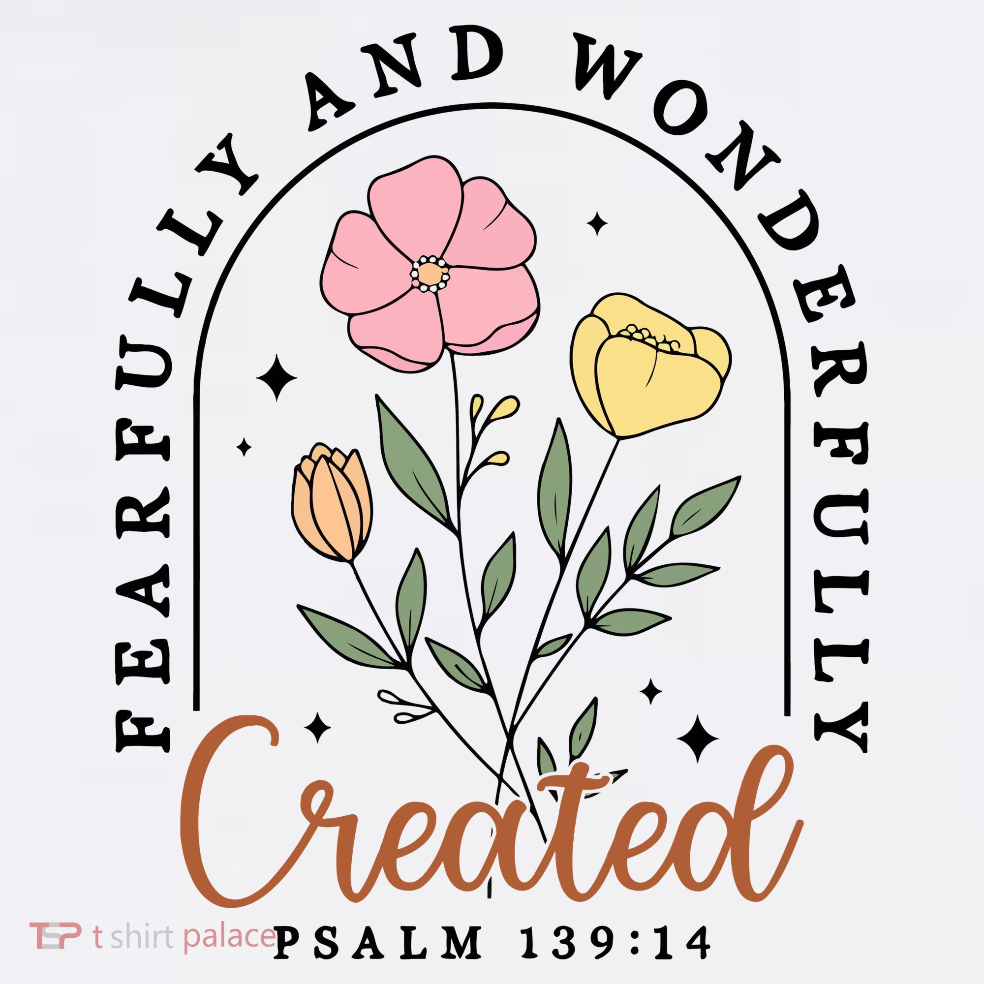 Fearfully And Wonderfully Christian Floral Apron