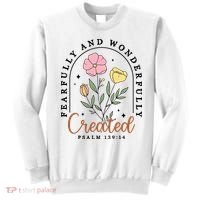 Fearfully And Wonderfully Christian Floral Sweatshirt thumb 0