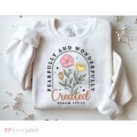 Fearfully And Wonderfully Christian Floral Sweatshirt thumb 2