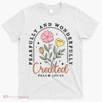 Fearfully And Wonderfully Christian Floral T-Shirt thumb 0