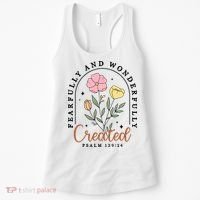 Fearfully And Wonderfully Christian Floral Women's Tank Top thumb 0