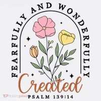 Fearfully And Wonderfully Christian Floral Women's Tank Top thumb 5