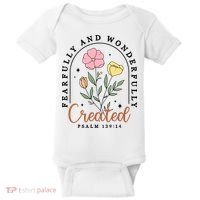 Fearfully And Wonderfully Christian Floral Baby Bodysuit thumb 0