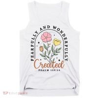 Fearfully And Wonderfully Christian Floral Tank Top thumb 0