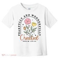Fearfully And Wonderfully Christian Floral Toddler T-Shirt thumb 0
