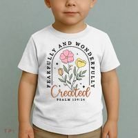 Fearfully And Wonderfully Christian Floral Toddler T-Shirt thumb 2