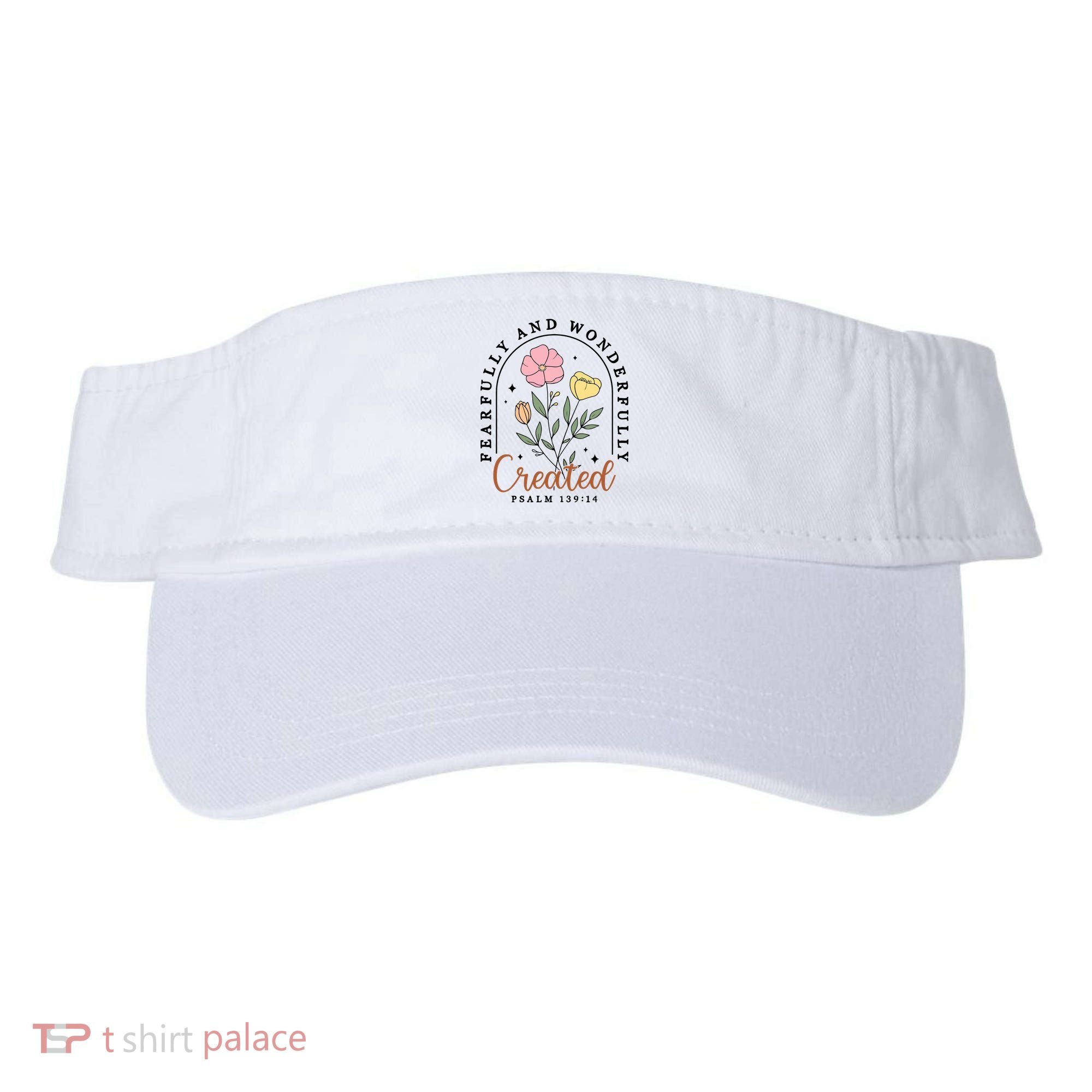 Fearfully And Wonderfully Christian Floral Visor