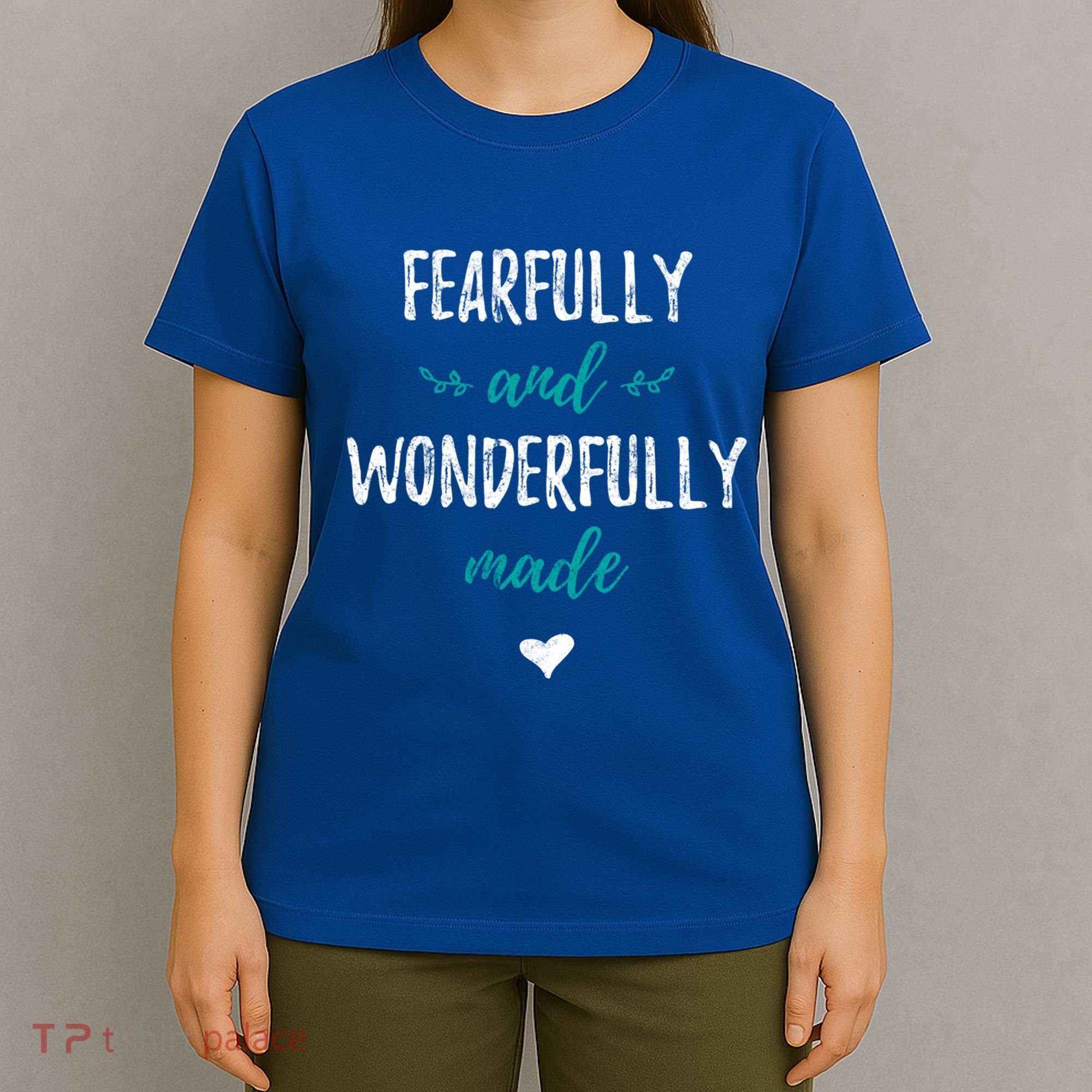 Fearfully And Wonderfully Made Religious Vintage Christian Gift T-Shirt