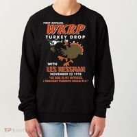 First Annual Wkrp Turkey Drop With Les Nessman Women's Sweatshirt thumb 0