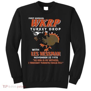 First Annual Wkrp Turkey Drop With Les Nessman Sweatshirt