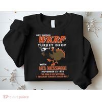 First Annual Wkrp Turkey Drop With Les Nessman Sweatshirt thumb 2