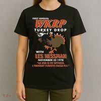 First Annual Wkrp Turkey Drop With Les Nessman T-Shirt thumb 4