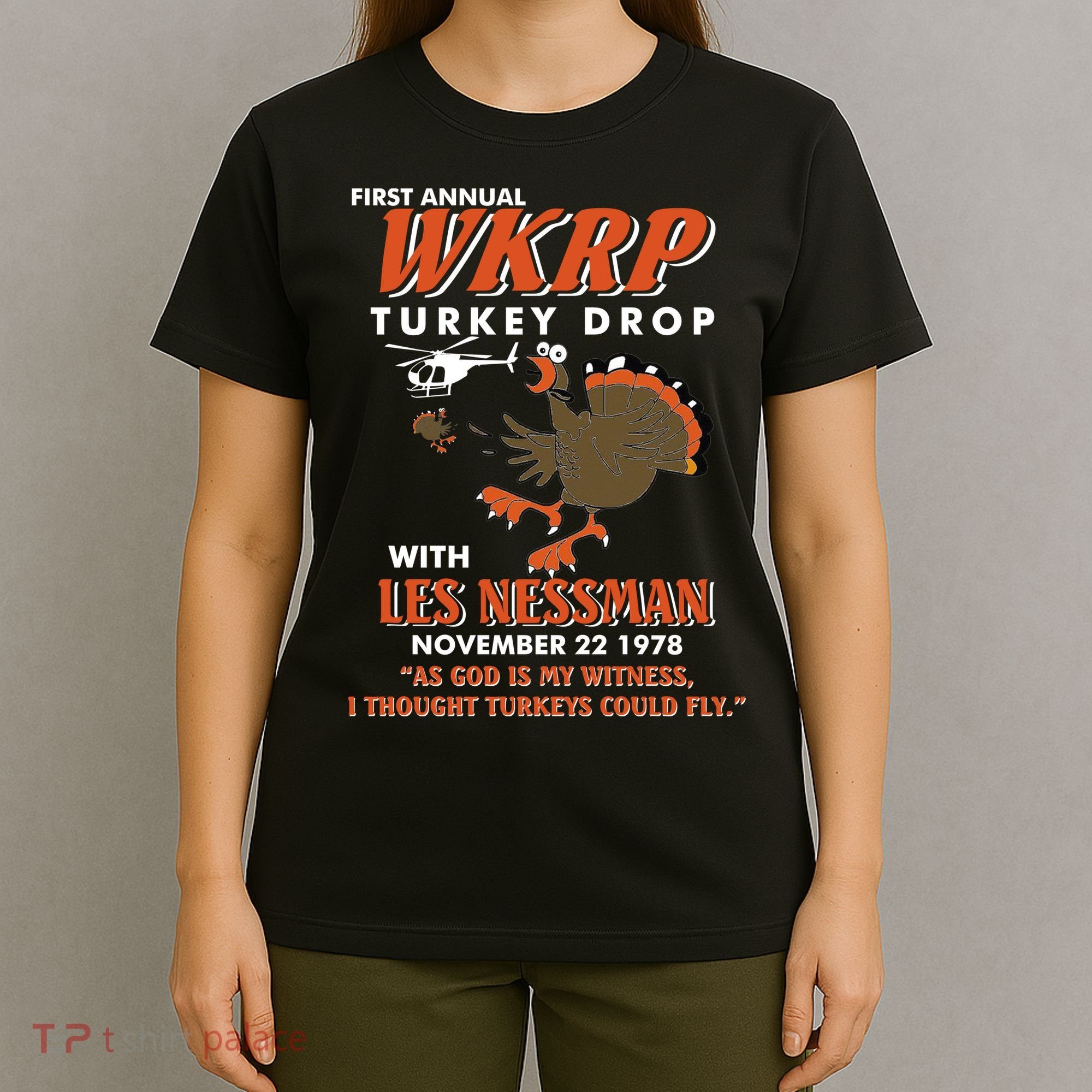 First Annual Wkrp Turkey Drop With Les Nessman T-Shirt