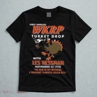 First Annual Wkrp Turkey Drop With Les Nessman T-Shirt thumb 5