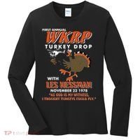 First Annual Wkrp Turkey Drop With Les Nessman Women's Long Sleeve Shirt thumb 0