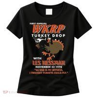 First Annual Wkrp Turkey Drop With Les Nessman Women's T-Shirt thumb 0
