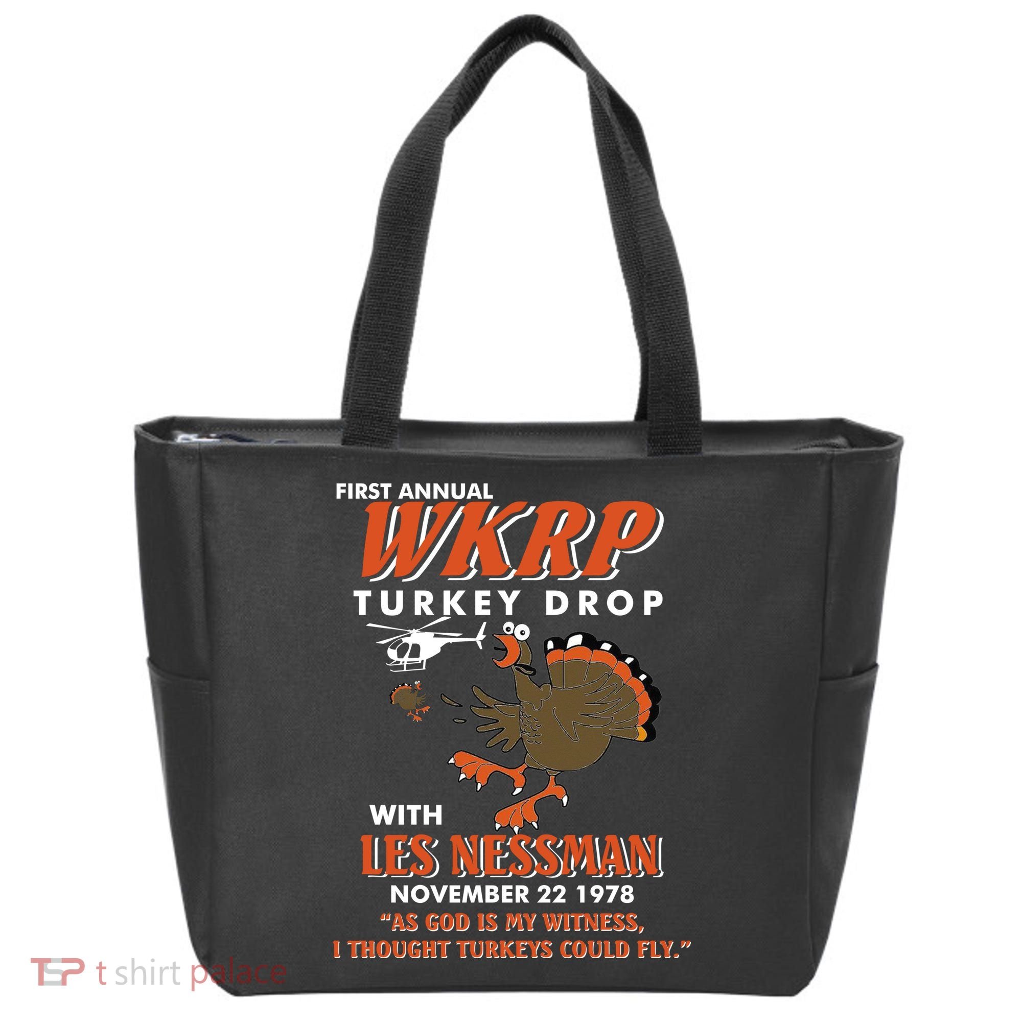 First Annual Wkrp Turkey Drop With Les Nessman Tote Bag