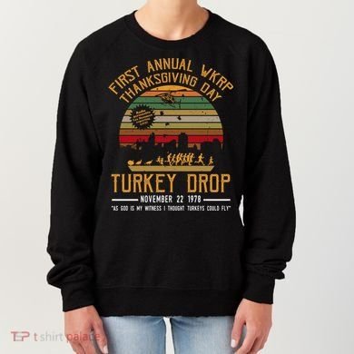 First Annual WKRP Thanksgiving Day Turkey Drop Women's Sweatshirt