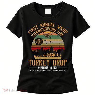 First Annual WKRP Thanksgiving Day Turkey Drop Women's T-Shirt