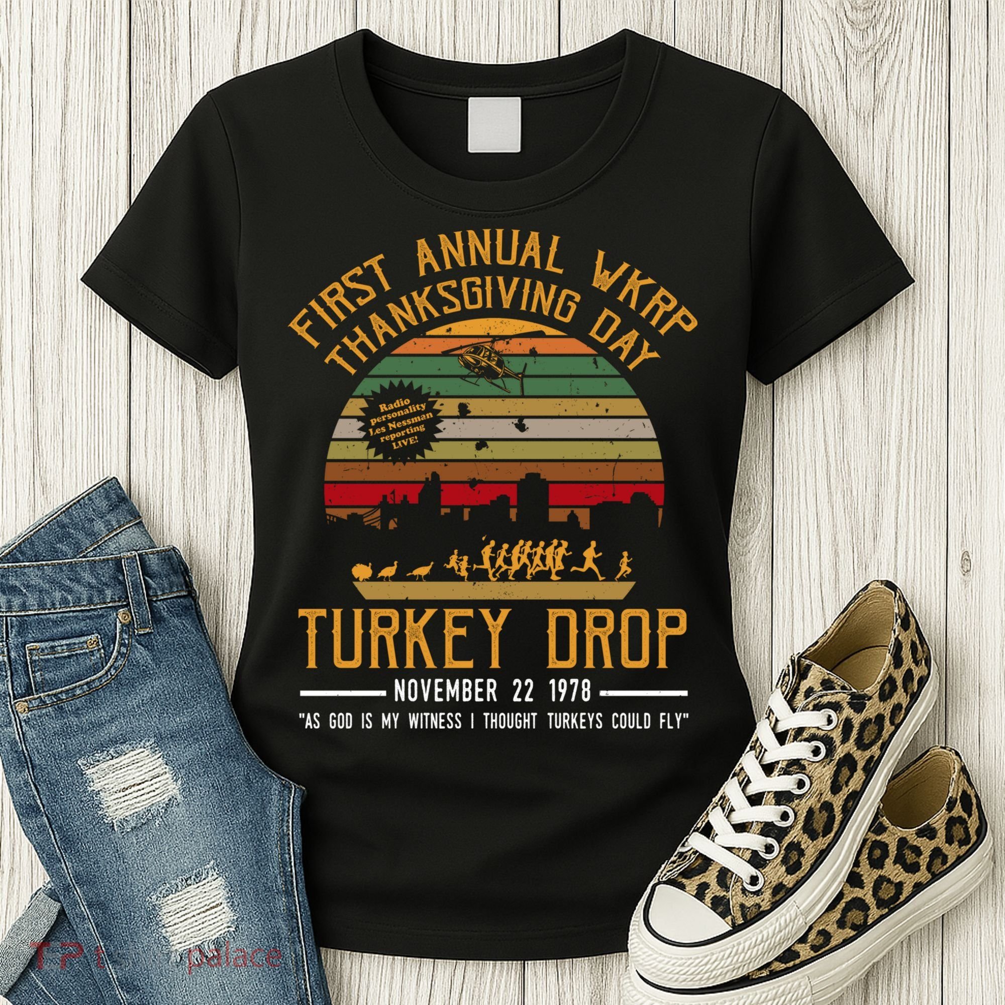 First Annual WKRP Thanksgiving Day Turkey Drop Women's T-Shirt