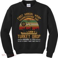 First Annual WKRP Thanksgiving Day Turkey Drop Kids Sweatshirt thumb 0