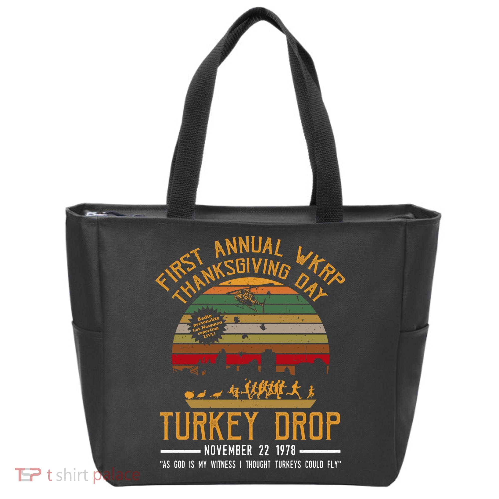 First Annual WKRP Thanksgiving Day Turkey Drop Tote Bag