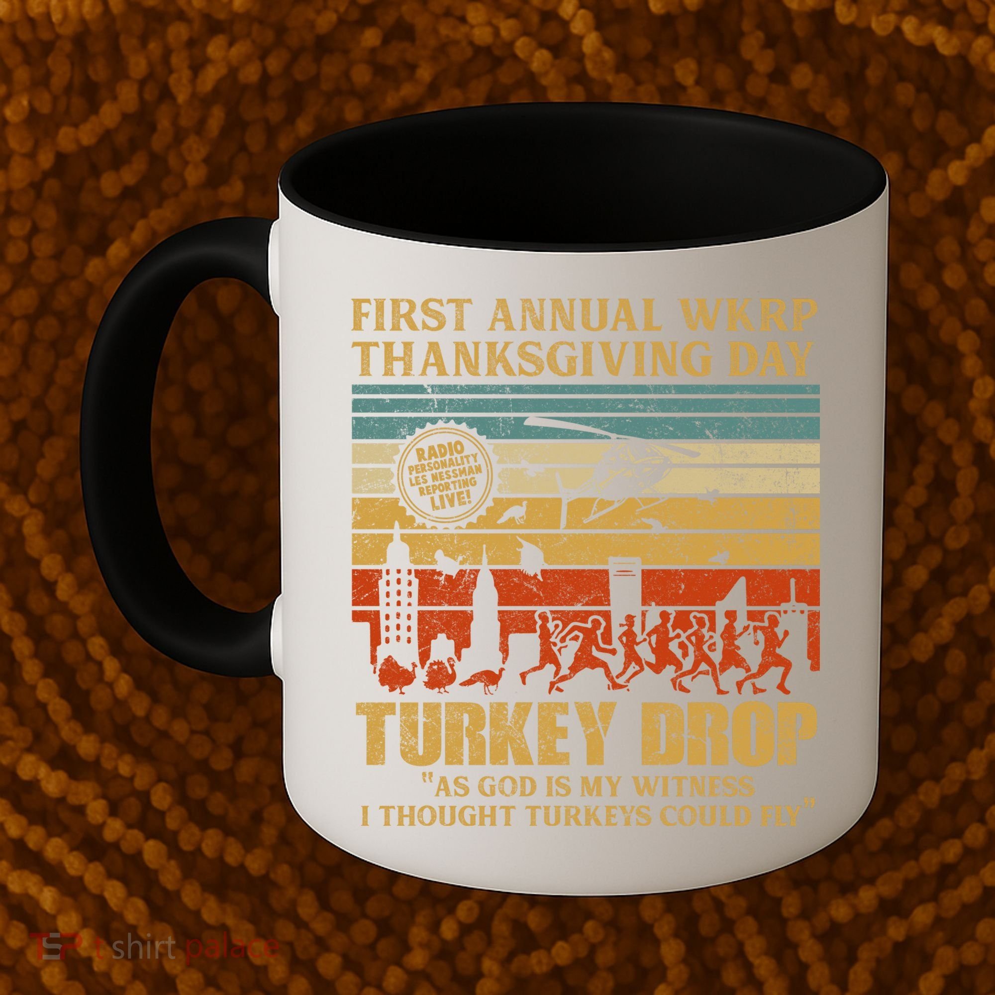 First Annual WKRP Thanksgiving Day Turkey Drop Coffee Mug