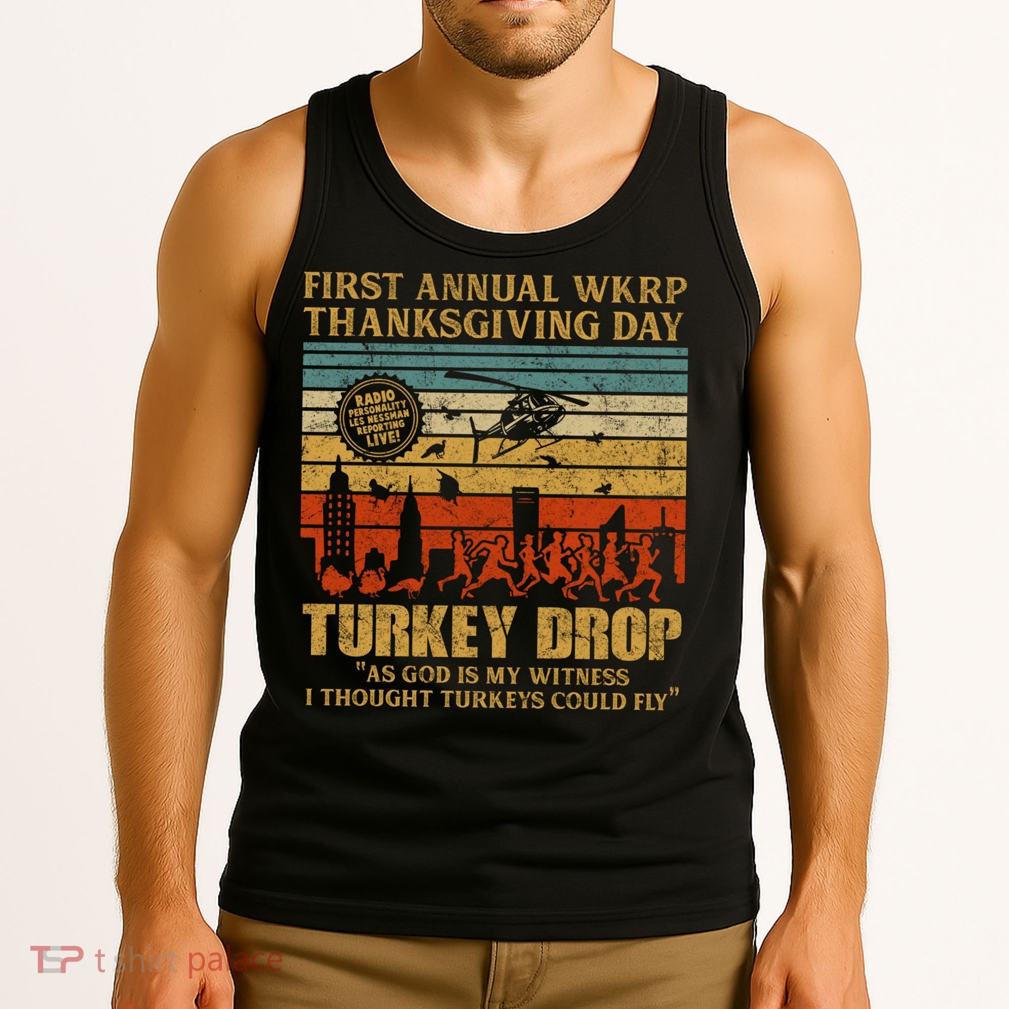First Annual WKRP Thanksgiving Day Turkey Drop Tank Top