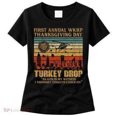 First Annual WKRP Thanksgiving Day Turkey Drop Women's T-Shirt