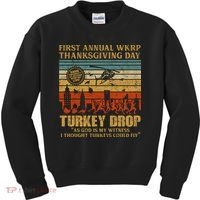 First Annual WKRP Thanksgiving Day Turkey Drop Kids Sweatshirt thumb 0