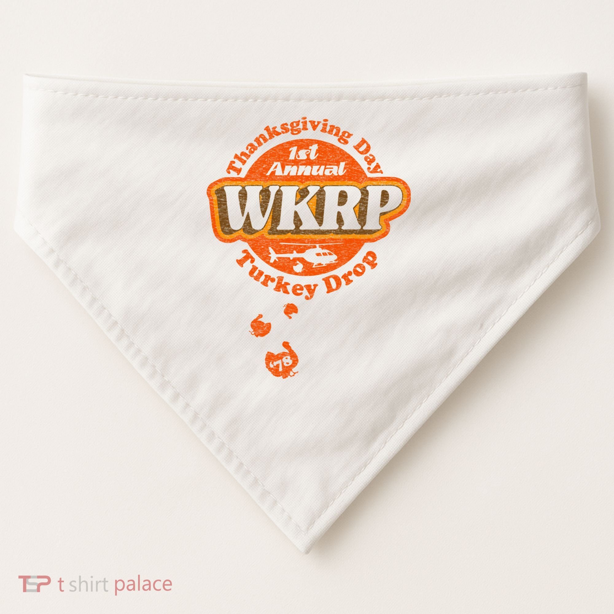 First Annual WKRP Thanksgiving Day Turkey Drop USA-Made Doggie Bandana