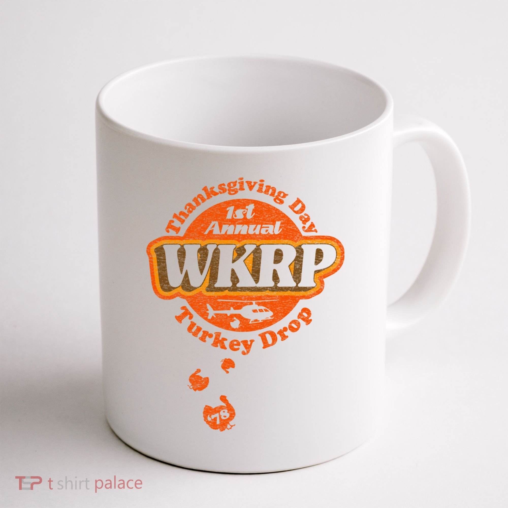 First Annual WKRP Thanksgiving Day Turkey Drop Coffee Mug