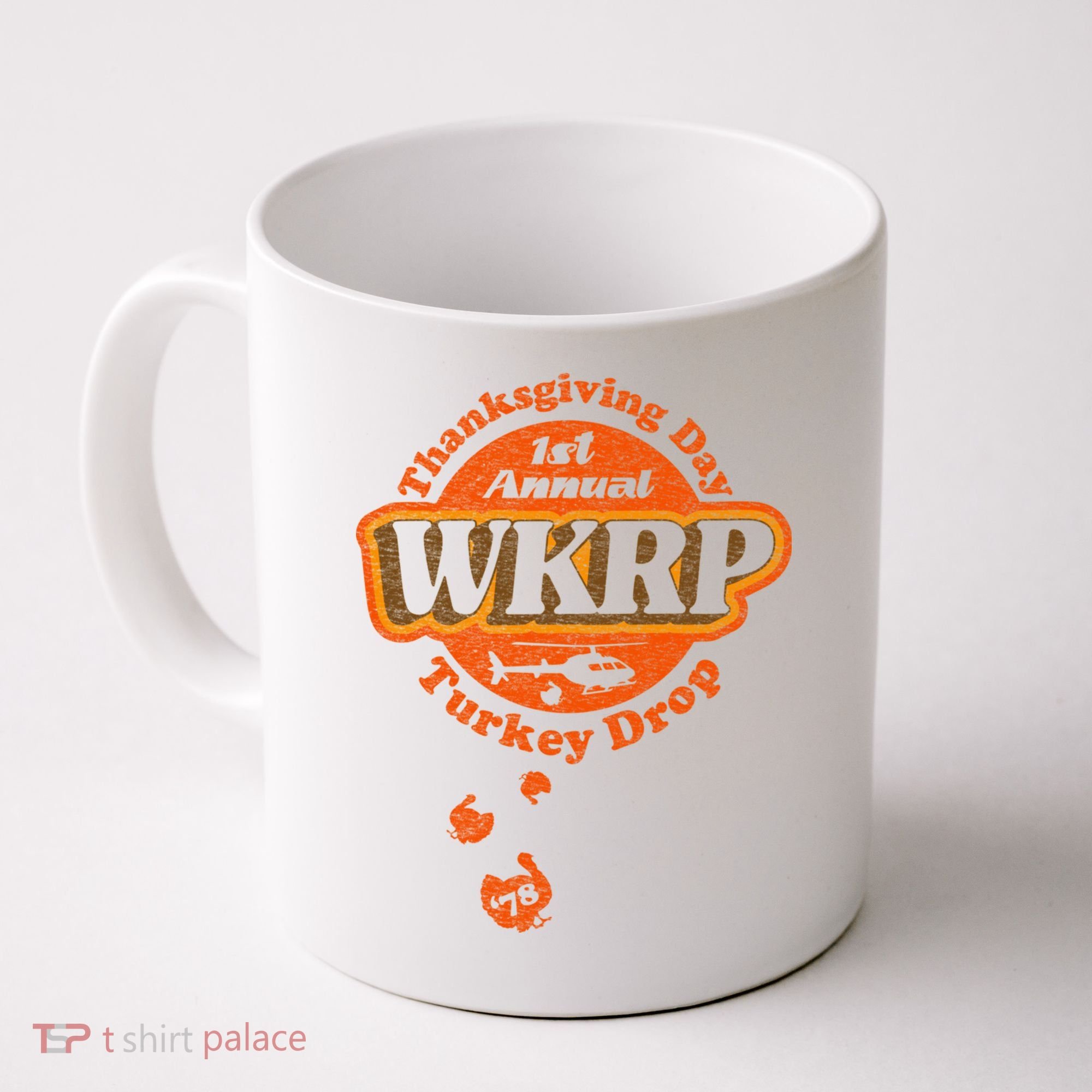 First Annual WKRP Thanksgiving Day Turkey Drop Coffee Mug