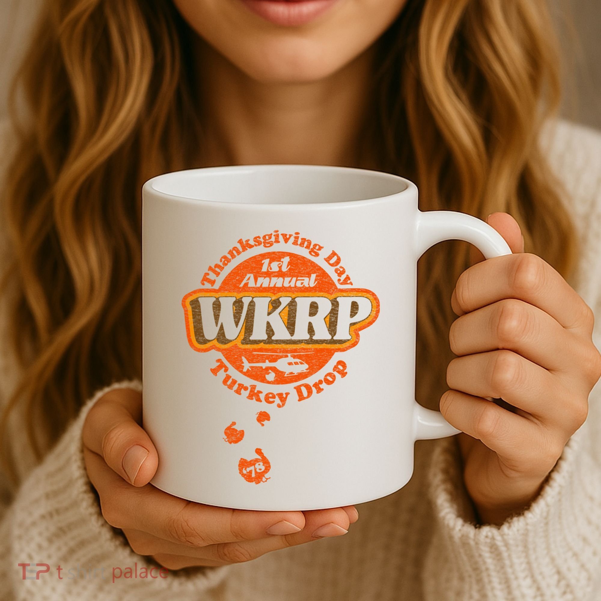 First Annual WKRP Thanksgiving Day Turkey Drop Coffee Mug