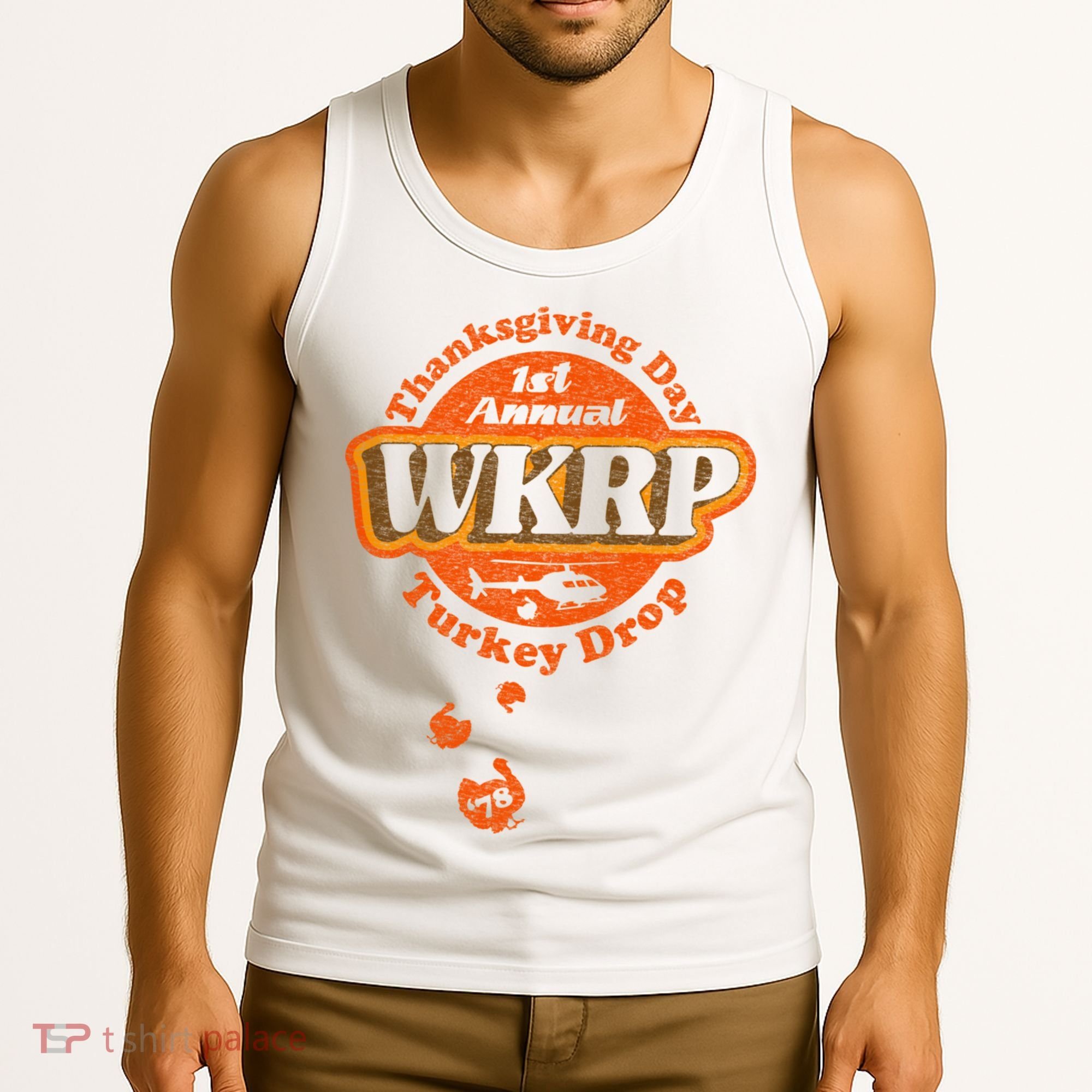 First Annual WKRP Thanksgiving Day Turkey Drop Tank Top